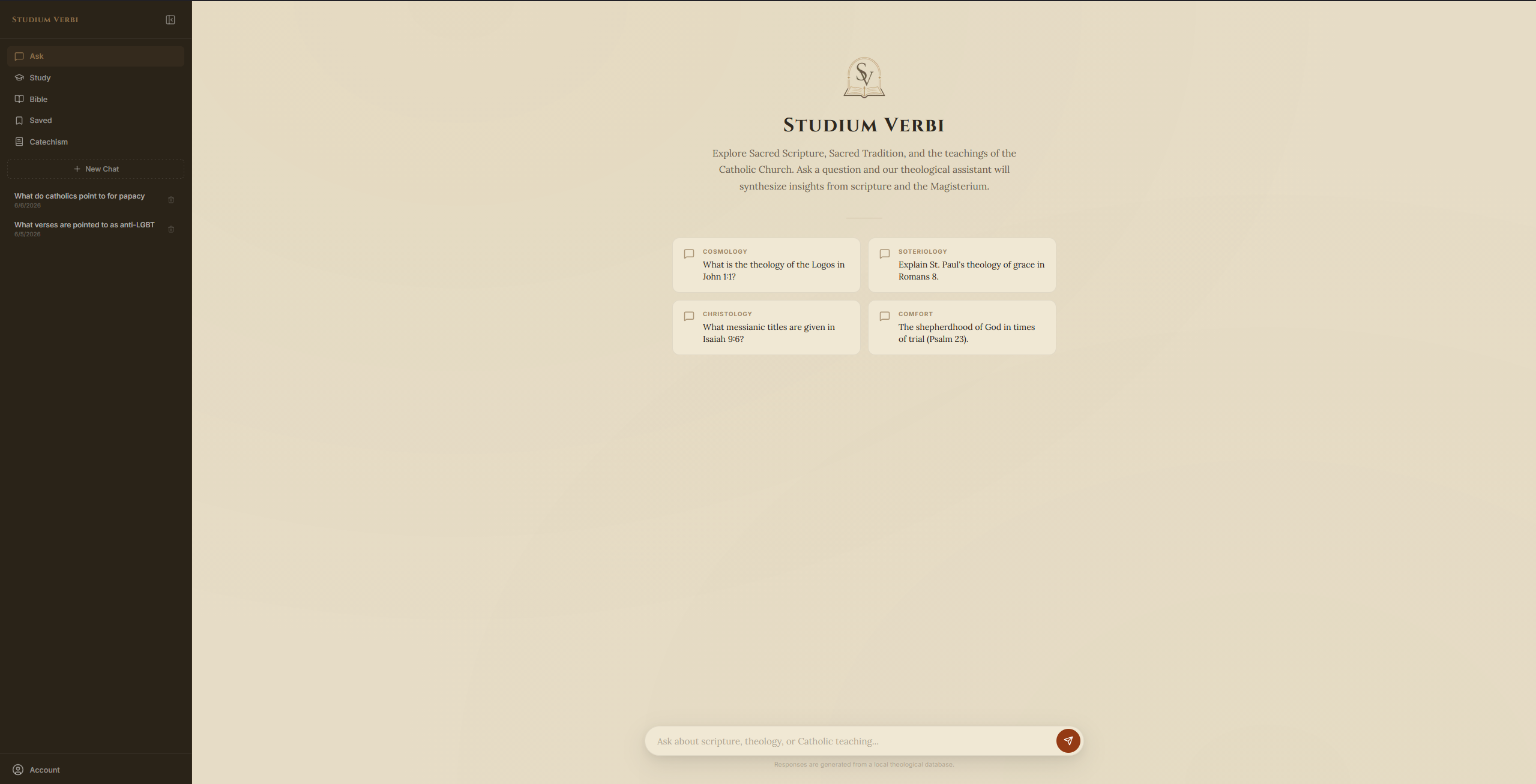 StudiumVerbi website demo